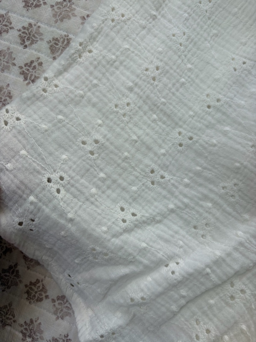 Vero Moda White Eyelet Elastic Waist Shorts